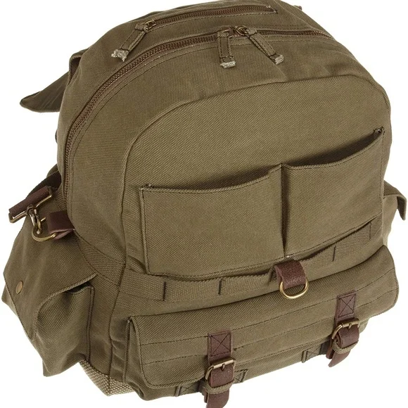 A. KURTZ Rugged Backpack RARE! NEW WITH TAGS! Khaki - Picture 4 of 8